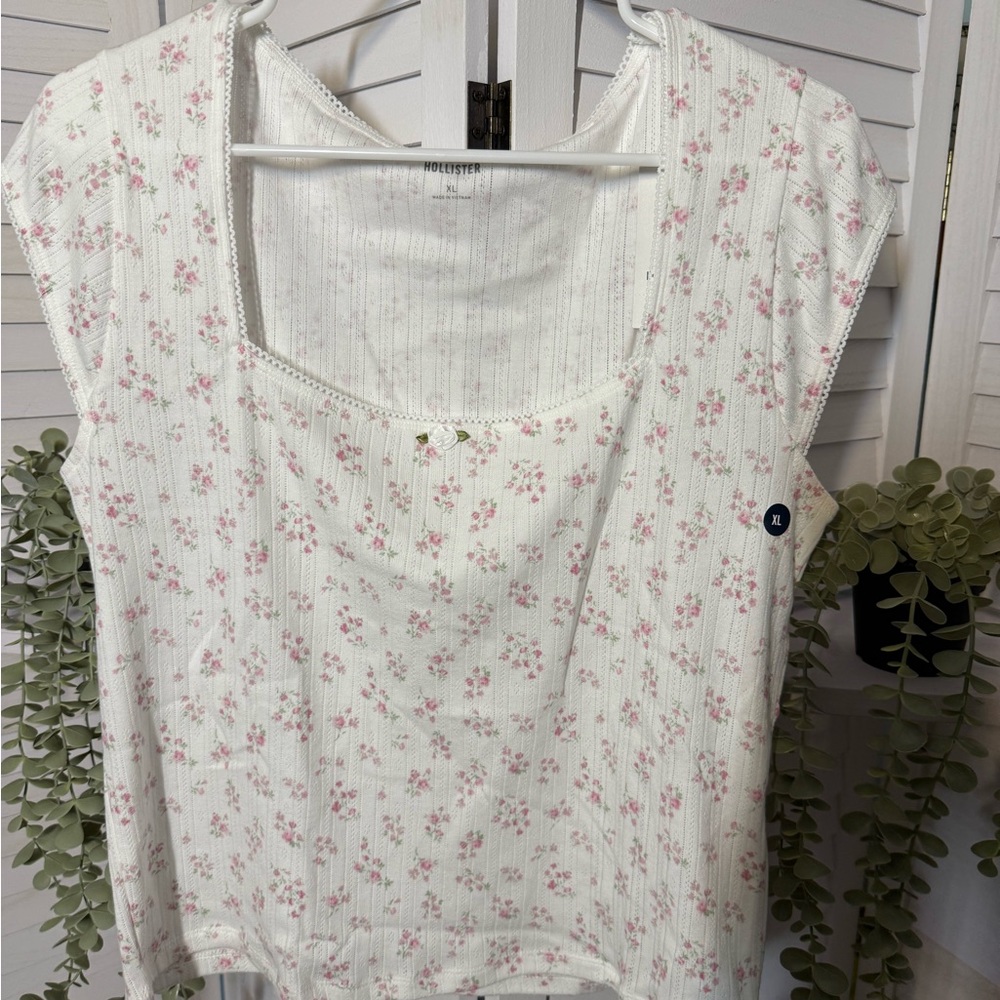 Floral White Top